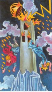Die große Arkana XVI aus dem Radiant Rider Waite -Tarot von USGames