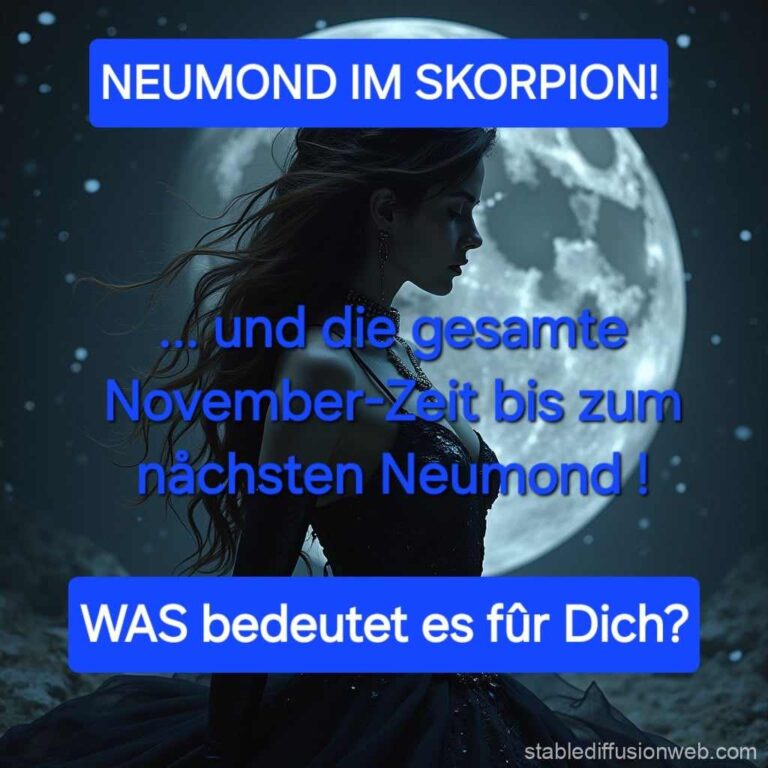 Read more about the article (Deutsch) NEUMOND IM SKORPION – die BeDINGung für die KRAFT DER ZUKUNFT!