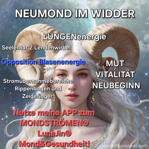 Mehr über den Artikel erfahren NEUMOND IM WIDDER!