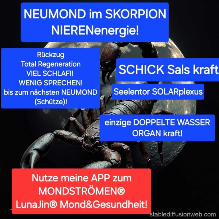 Mehr über den Artikel erfahren NEUMOND IM SKORPION