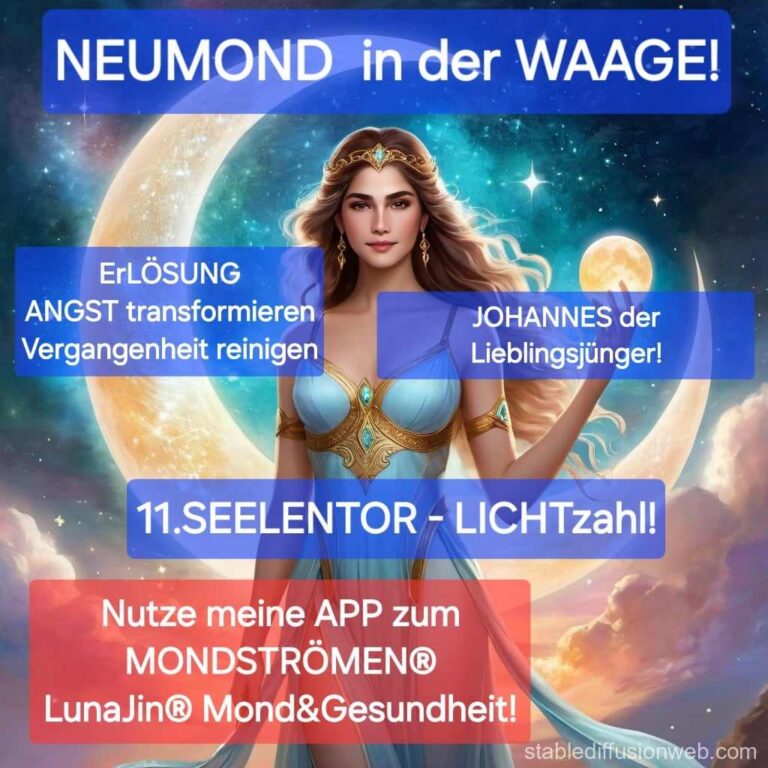 Mehr über den Artikel erfahren Der MOND hat das Tor der WAAGE betreten wo er am 21.Oktober auch den NEUMOND feiern wird!